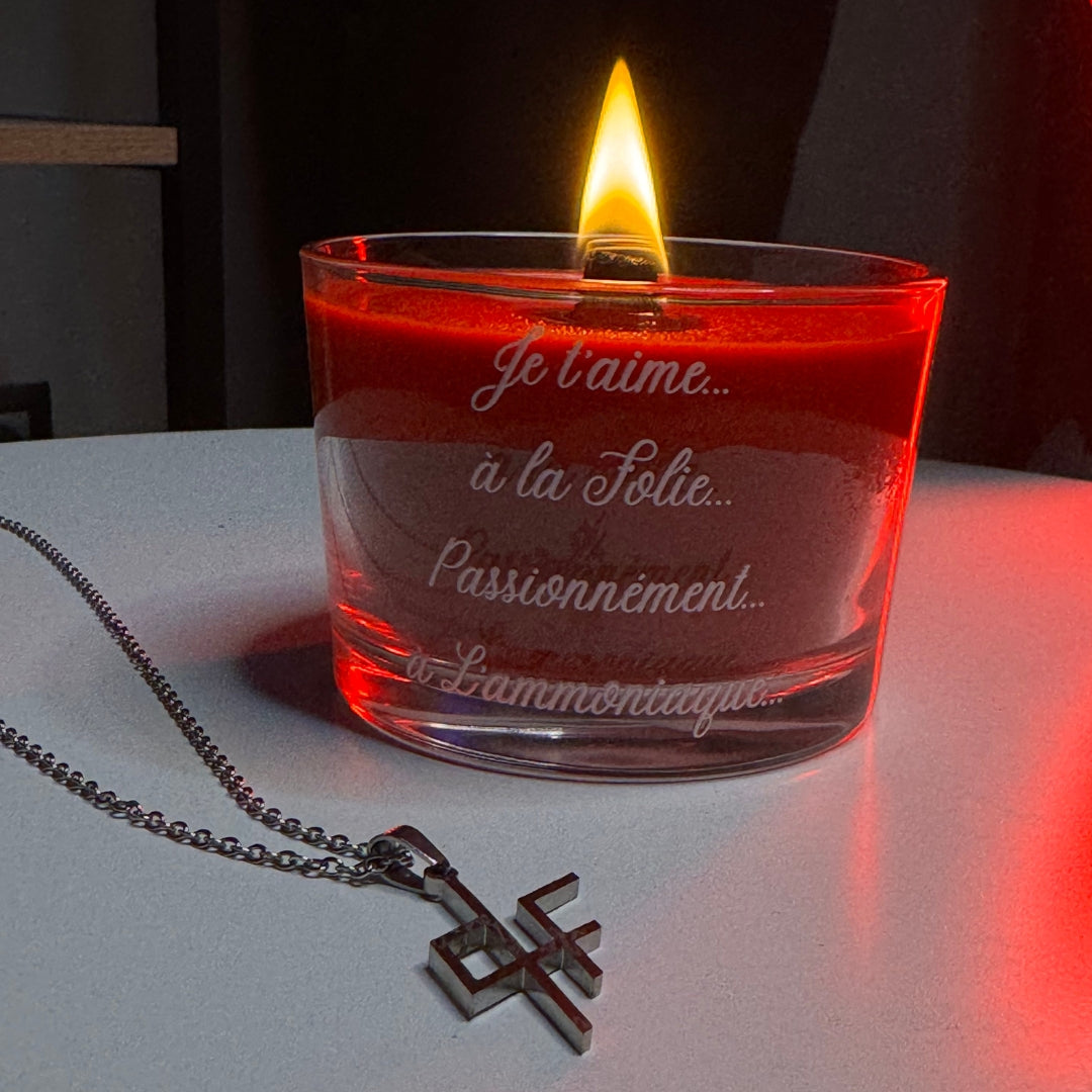 Bougie Saint-Valentin + Collier QLF Acier Inoxydable