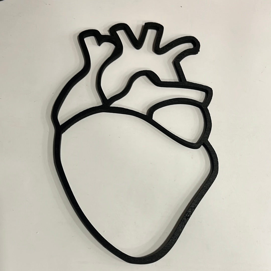 Coeur QLF en bois couleur noir