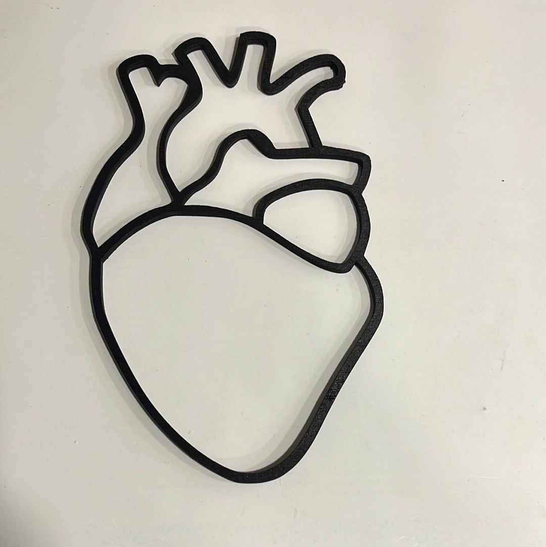 Coeur QLF en bois couleur noir